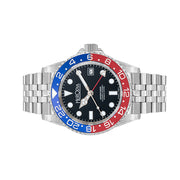 Herodia Adventurer Swiss Automatic GMT Watch with Pepsi Bezel #HADVSBLRBK.AC