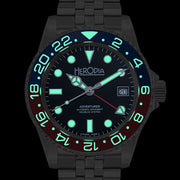 Herodia Adventurer Swiss Automatic GMT Watch with Pepsi Bezel #HADVSBLRBK.AC