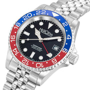 Herodia Adventurer Swiss Automatic GMT Watch with Pepsi Bezel #HADVSBLRBK.AC