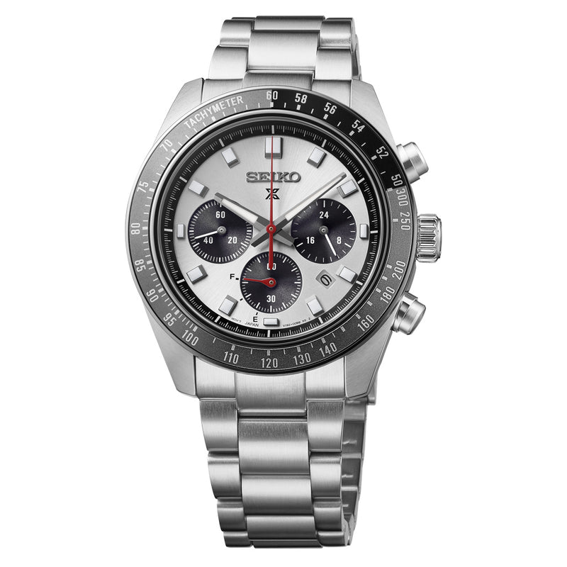 Seiko Prospex 41mm Speedtimer Silver Dial #HBJ001
