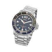 HEMEL Hydrodurance Dive Watch with  Black Dial and Black-Blue Bezel #HD1BB Tilt