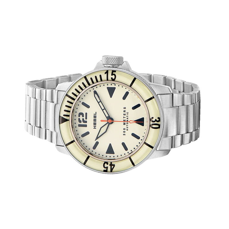 HEMEL Hydrodurance Dive Watch with Full Lume Dial and Bezel #HD1FL Side