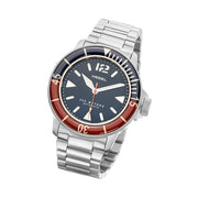 HEMEL Hydrodurance Dive Watch with  Black Dial and Red-Blue Bezel #HD1RB Tilt