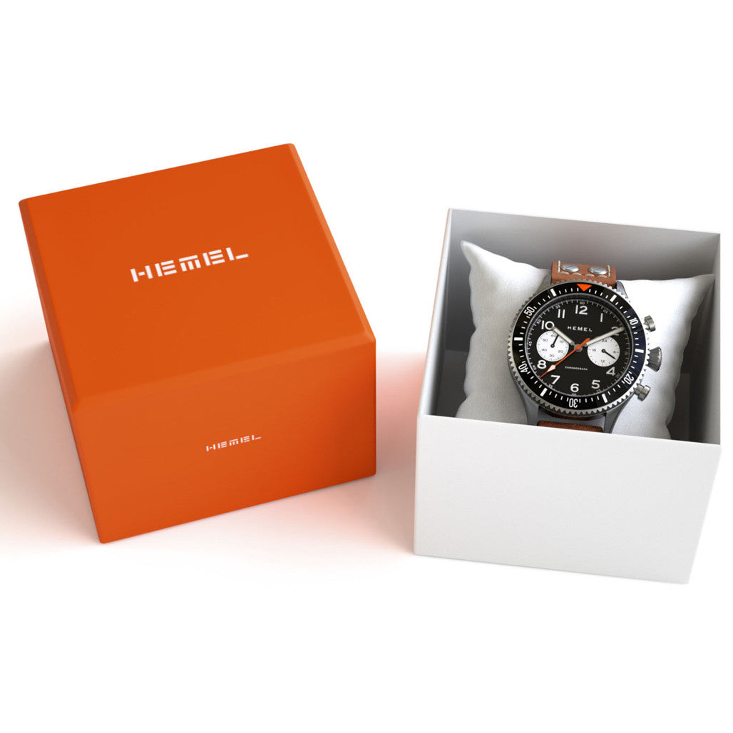 HEMEL Panda Meca-Quartz Chronograph with Ceramic Bezel Watch #HF12