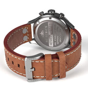 HEMEL Panda Date, 24 Meca-Quartz Chronograph Watch with GMT Bezel and Sapphire Crystal #HF13