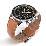 HEMEL Air Defense Mechanical Chronograph with Black Dial #HF22 angel