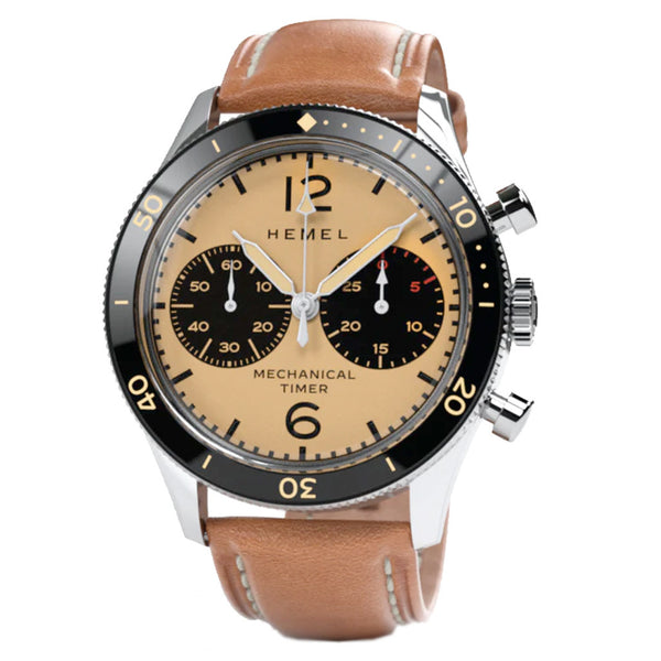 HEMEL Air Defense Mechanical Chronograph with Full Lume Dial #HF22IV zoom