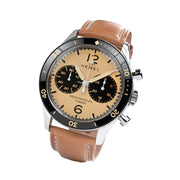 HEMEL Air Defense Mechanical Chronograph with Full Lume Dial #HF22IV tilt