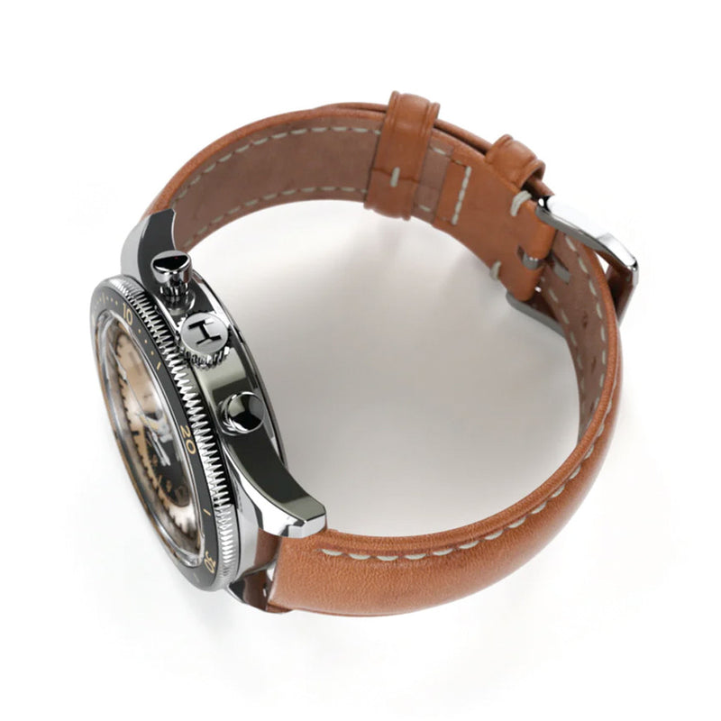 HEMEL Air Defense Mechanical Chronograph with Full Lume Dial #HF22IV top