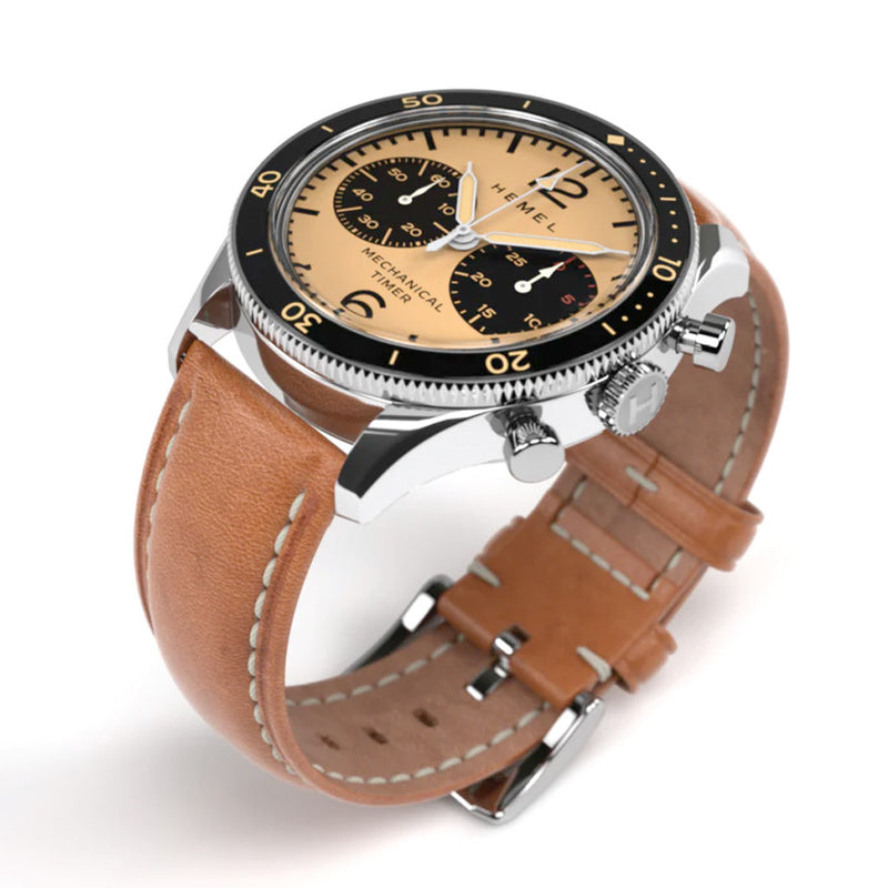 HEMEL Air Defense Mechanical Chronograph with Full Lume Dial #HF22IV angel