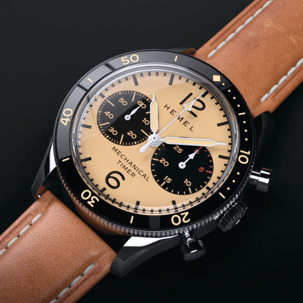 HEMEL Air Defense Mechanical Chronograph with Full Lume Dial