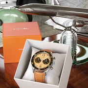 HEMEL Air Defense Mechanical Chronograph with Full Lume Dial #HF22IV open box