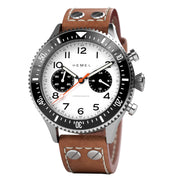 HEMEL Meca-Quartz Chronograph Watch with Full Lume Panda Dial #HF28FL zoom