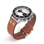 HEMEL Meca-Quartz Chronograph Watch with Full Lume Panda Dial #HF28FL pan