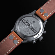 HEMEL Meca-Quartz Chronograph Watch with Full Lume Panda Dial #HF28FL back
