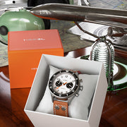 HEMEL Meca-Quartz Chronograph Watch with Full Lume Panda Dial #HF28FL lifestyle