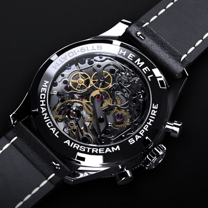 HEMEL Airsteam Mechanical Chronograph with Black Dial #HF30