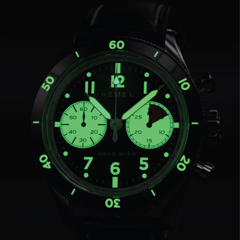 HEMEL Airsteam Mechanical Chronograph with Black Dial #HF30