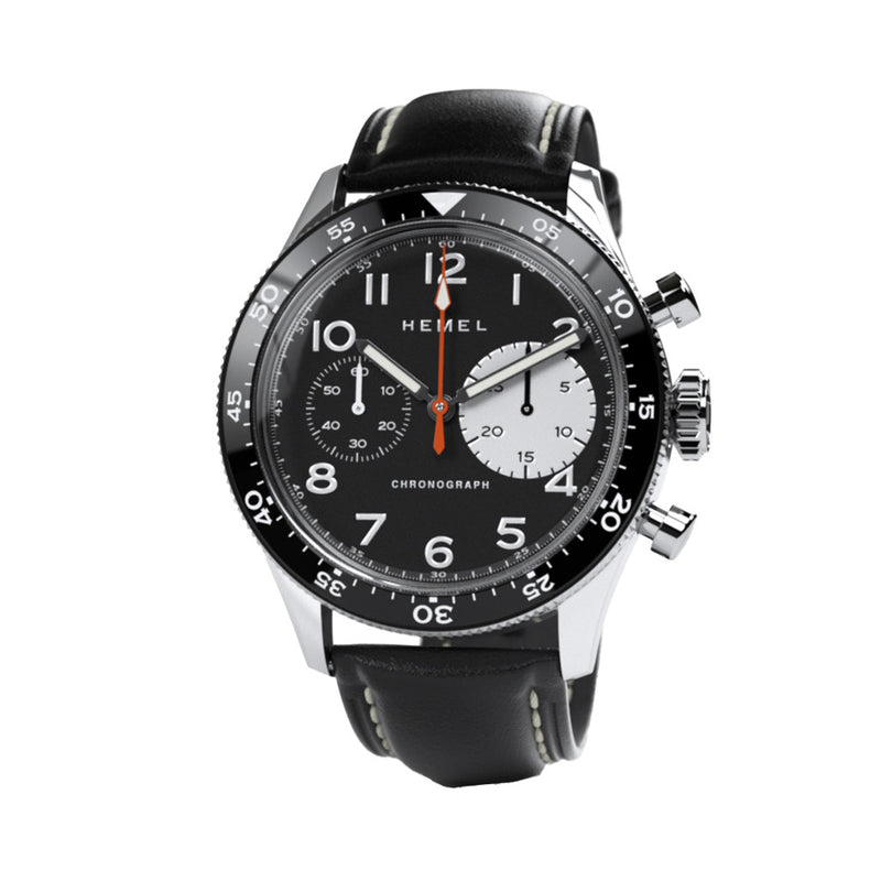 HEMEL Air Power Mechanical Chronograph with Black Dial #HF35
