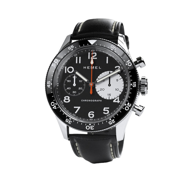 HEMEL Air Power Mechanical Chronograph with Black Dial #HF35