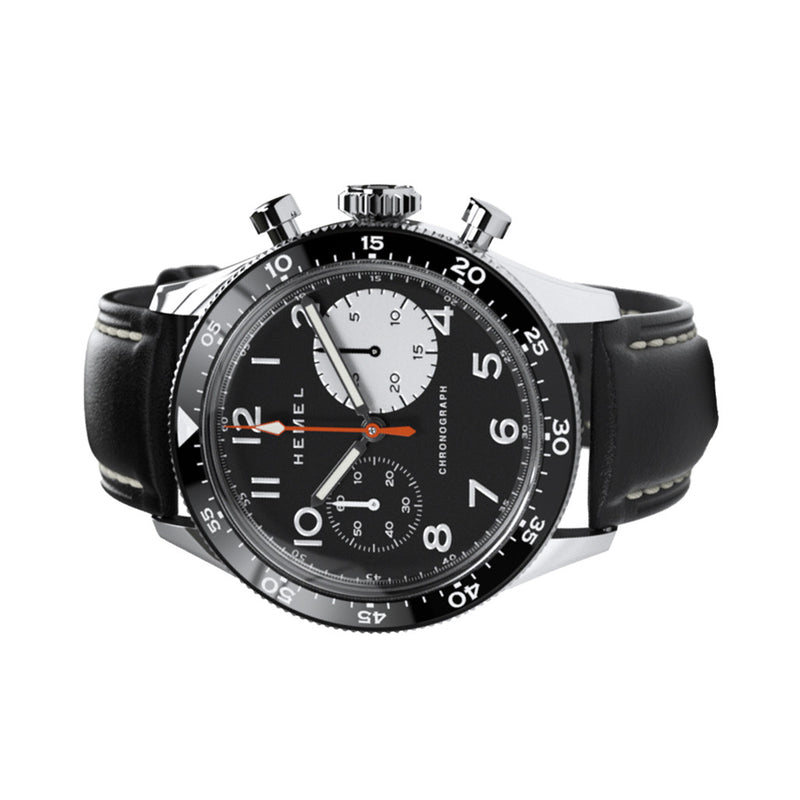 HEMEL Air Power Mechanical Chronograph with Black Dial #HF35