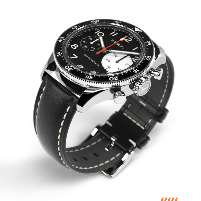 HEMEL Air Power Mechanical Chronograph with Black Dial #HF35