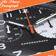 HEMEL Air Power Mechanical Chronograph with Black Dial #HF35