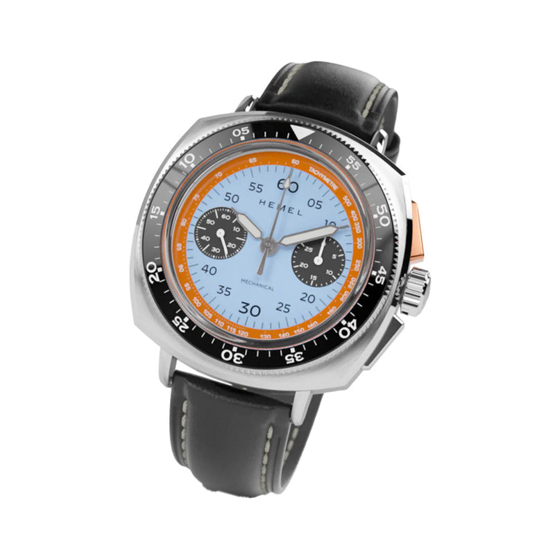 Hemel Sky Racer Mechanical Chronograph with Classic Blue Dial #HF37CBL