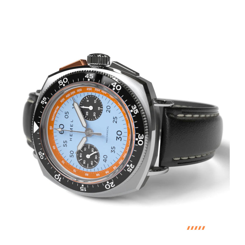 Hemel Sky Racer Mechanical Chronograph with Classic Blue Dial #HF37CBL