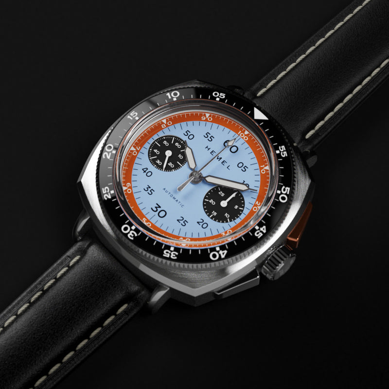 Hemel Sky Racer Automatic Chronograph with Classic Blue Dial #HF37CBLAuto
