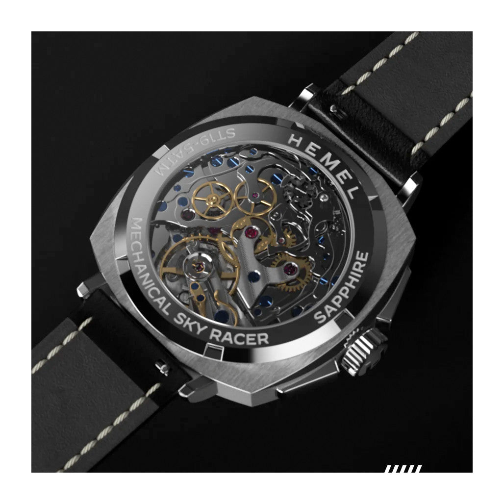 Hemel Sky Racer Mechanical Chronograph with Midnight Black Dial