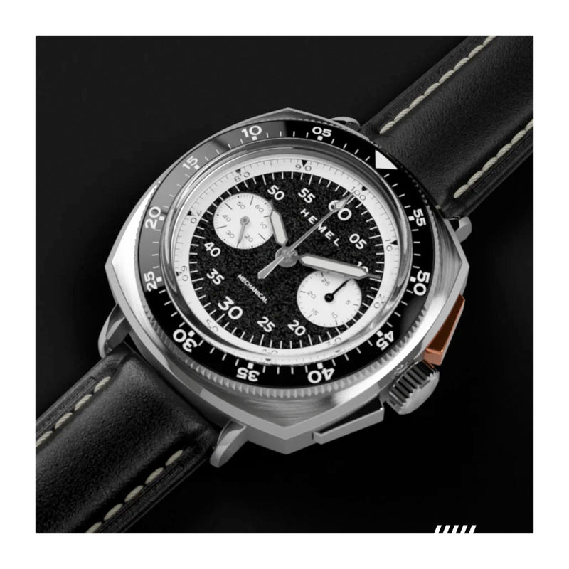 Hemel Sky Racer Mechanical Chronograph with Midnight Black Dial #HF37MNB