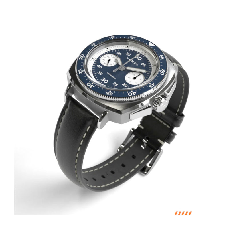 Hemel Sky Racer Mechanical Chronograph with Navy Blue Dial #HF37NBL