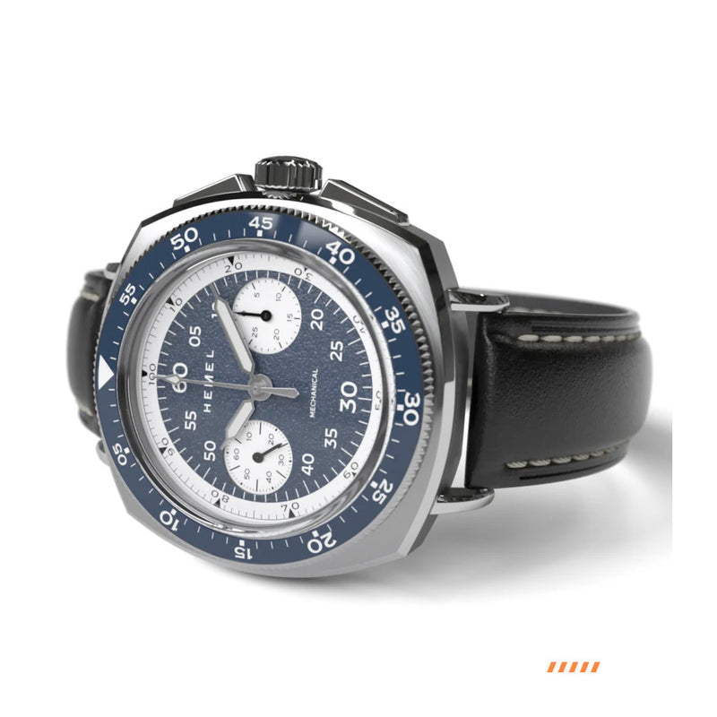 Hemel Sky Racer Mechanical Chronograph with Navy Blue Dial #HF37NBL