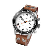 HEMEL Meca-Quartz Chronograph Watch with Full Lume Dial #HF3FL tilt
