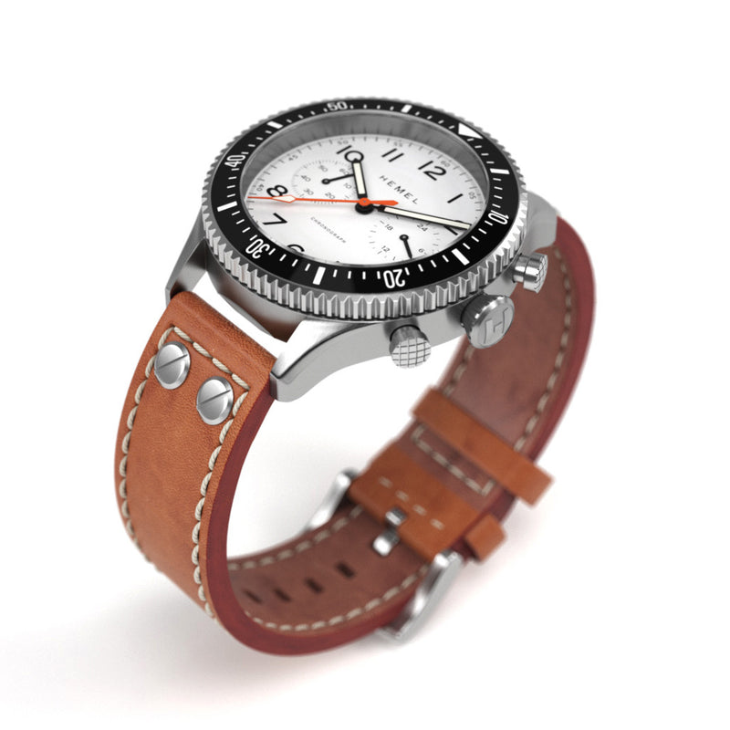 HEMEL Meca-Quartz Chronograph Watch with Full Lume Dial #HF3FL pan