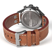 HEMEL Meca-Quartz Chronograph Watch with Full Lume Dial #HF3FL back