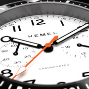HEMEL Meca-Quartz Chronograph Watch with Full Lume Dial #HF3FL dial zoom