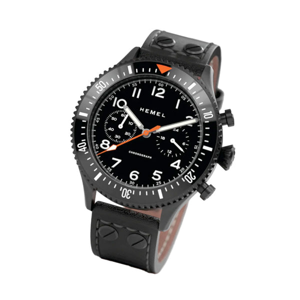 HEMEL Mecaquartz Chronograph with 60 Minute Bezel #HF3NO