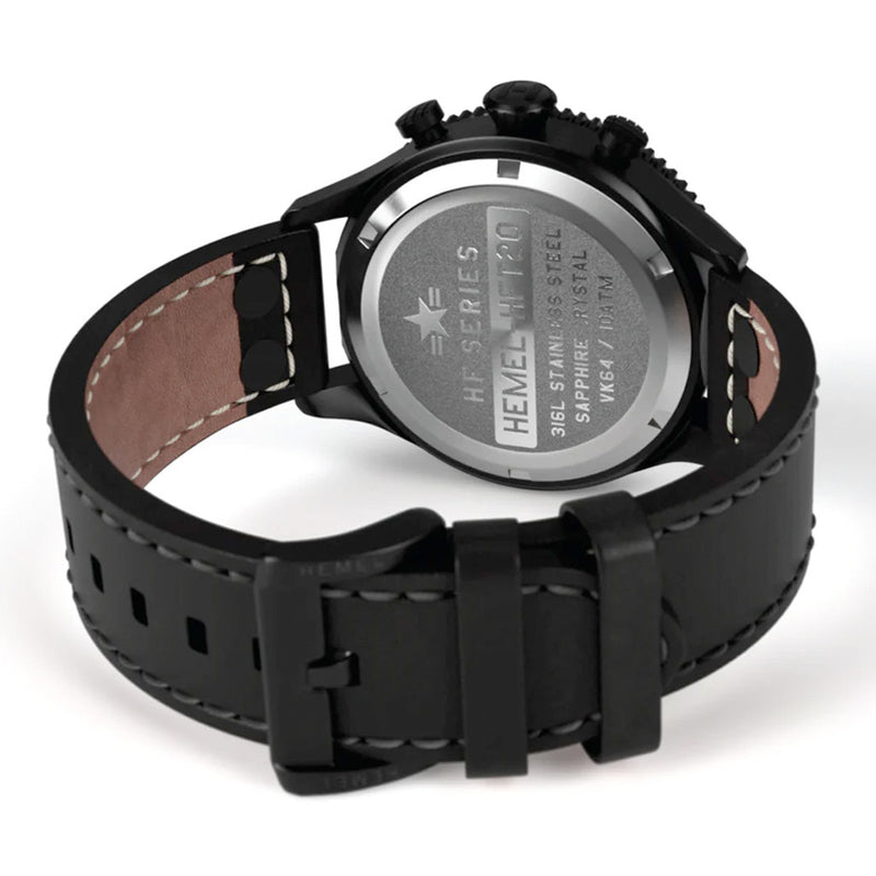 HEMEL Mecaquartz Chronograph with 60 Minute Bezel #HF3NO