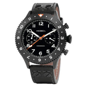 HEMEL Mecaquartz Chronograph Watch with GMT Bezel and Sapphire Crystal #HF4NO