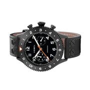 HEMEL Mecaquartz Chronograph Watch with GMT Bezel and Sapphire Crystal #HF4NO