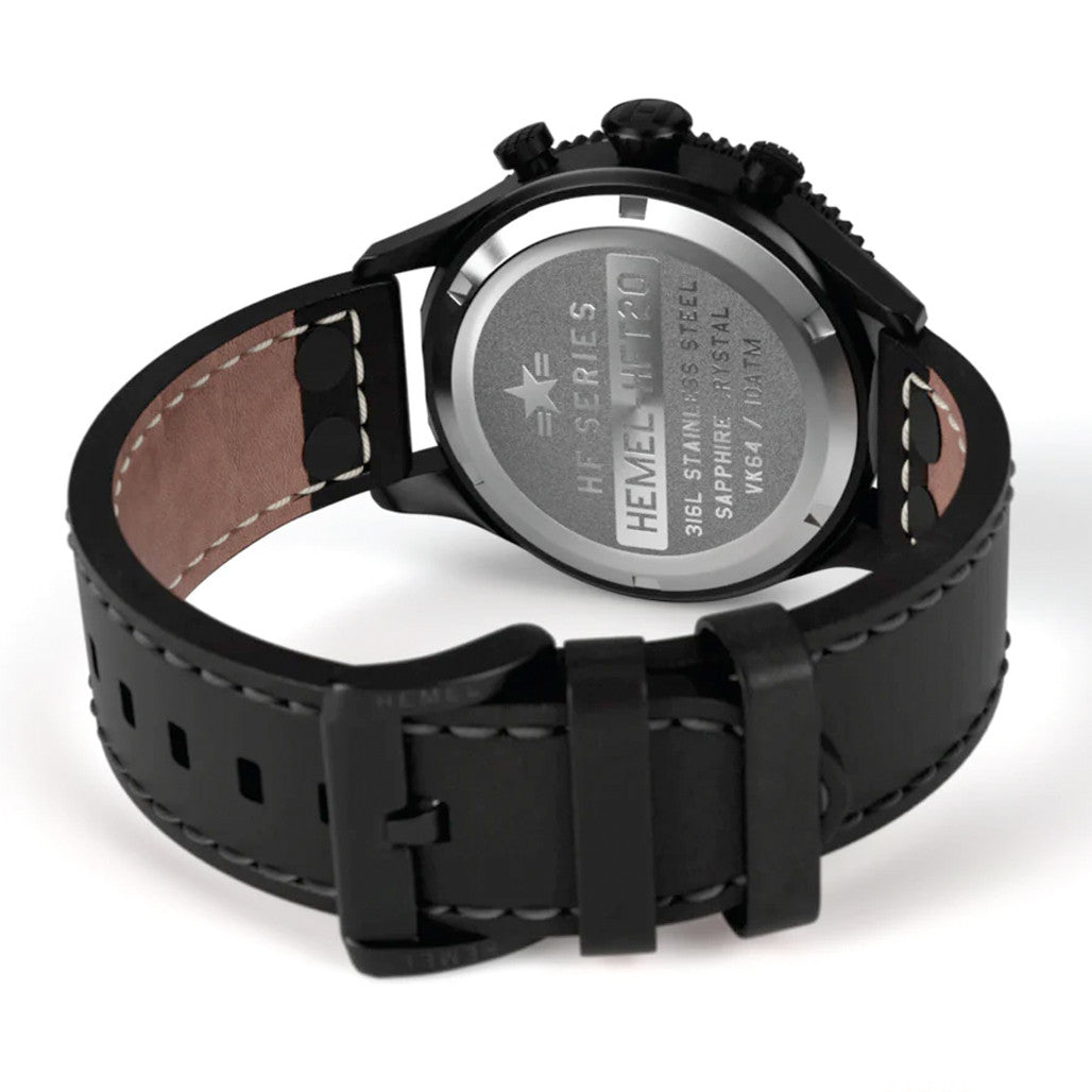 HEMEL Mecaquartz Chronograph with GMT Bezel and Sapphire Crystal