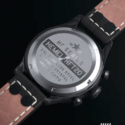 HEMEL Mecaquartz Chronograph Watch with GMT Bezel and Sapphire Crystal #HF4NO