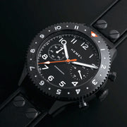 HEMEL Mecaquartz Chronograph Watch with GMT Bezel and Sapphire Crystal #HF4NO
