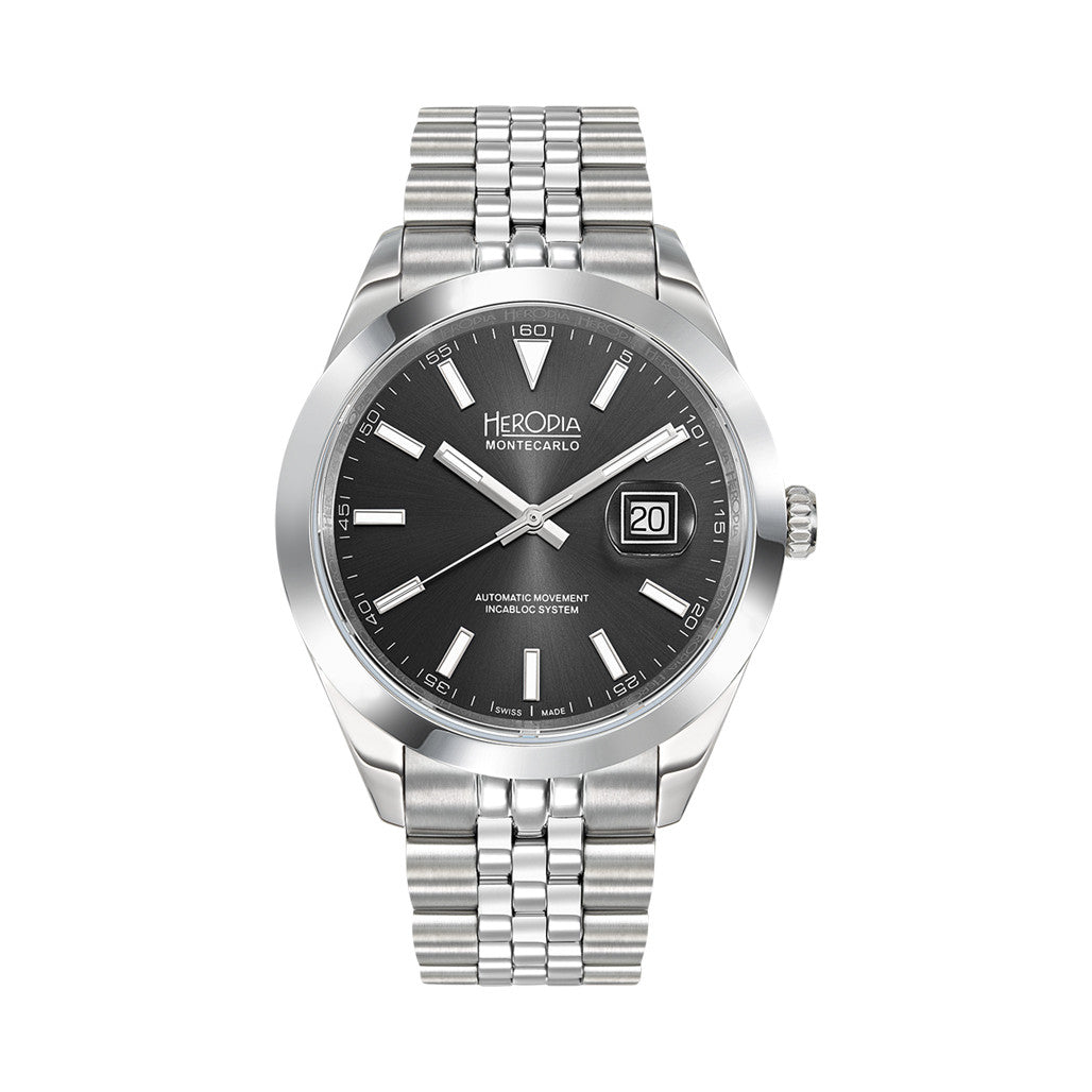 Herodia Monte Carlo Swiss Watch with Matte Black Dial #HMONSDEBK