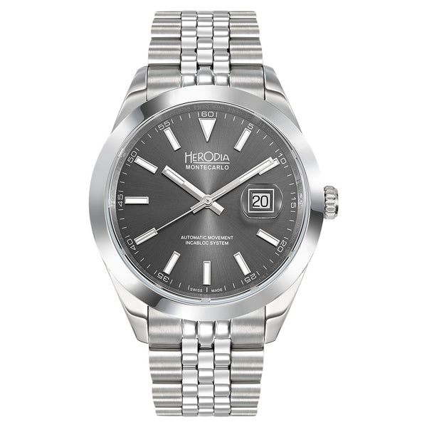 Herodia Monte Carlo Swiss Watch with Sunburst Anthracite Dial #HMONSDEG.AC