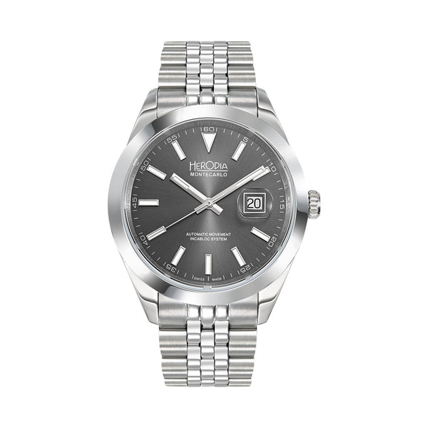 Herodia Monte Carlo Swiss Watch with Sunburst Anthracite Dial #HMONSDEG.AC