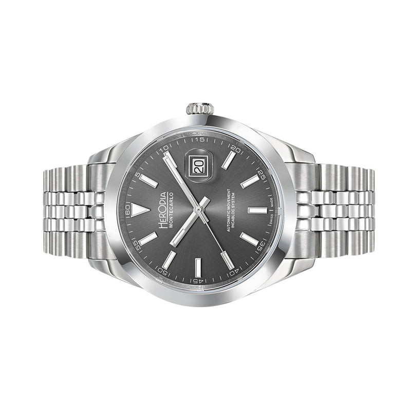 Herodia Monte Carlo Swiss Watch with Sunburst Anthracite Dial #HMONSDEG.AC