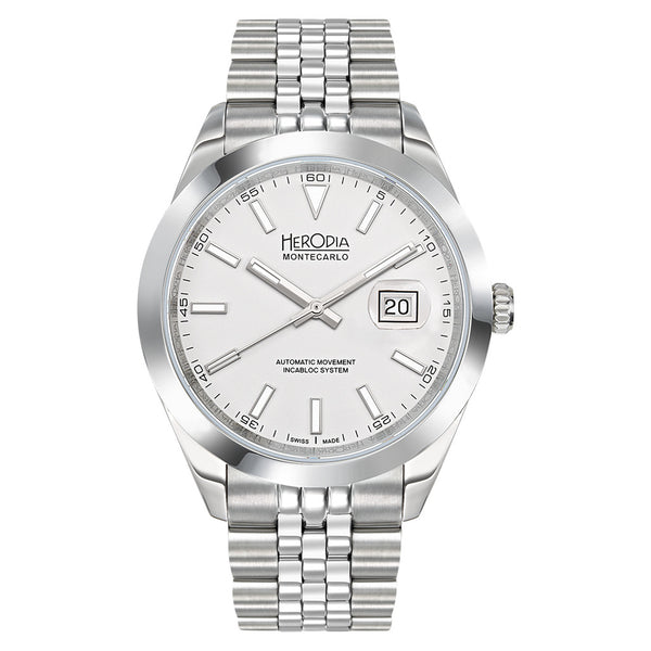 Herodia Monte Carlo Swiss Watch with Porcelain White Dial #HMONSDEWT.AC
